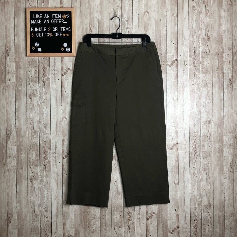 Rafaella Capri Pants, Olive Green, Size 10
